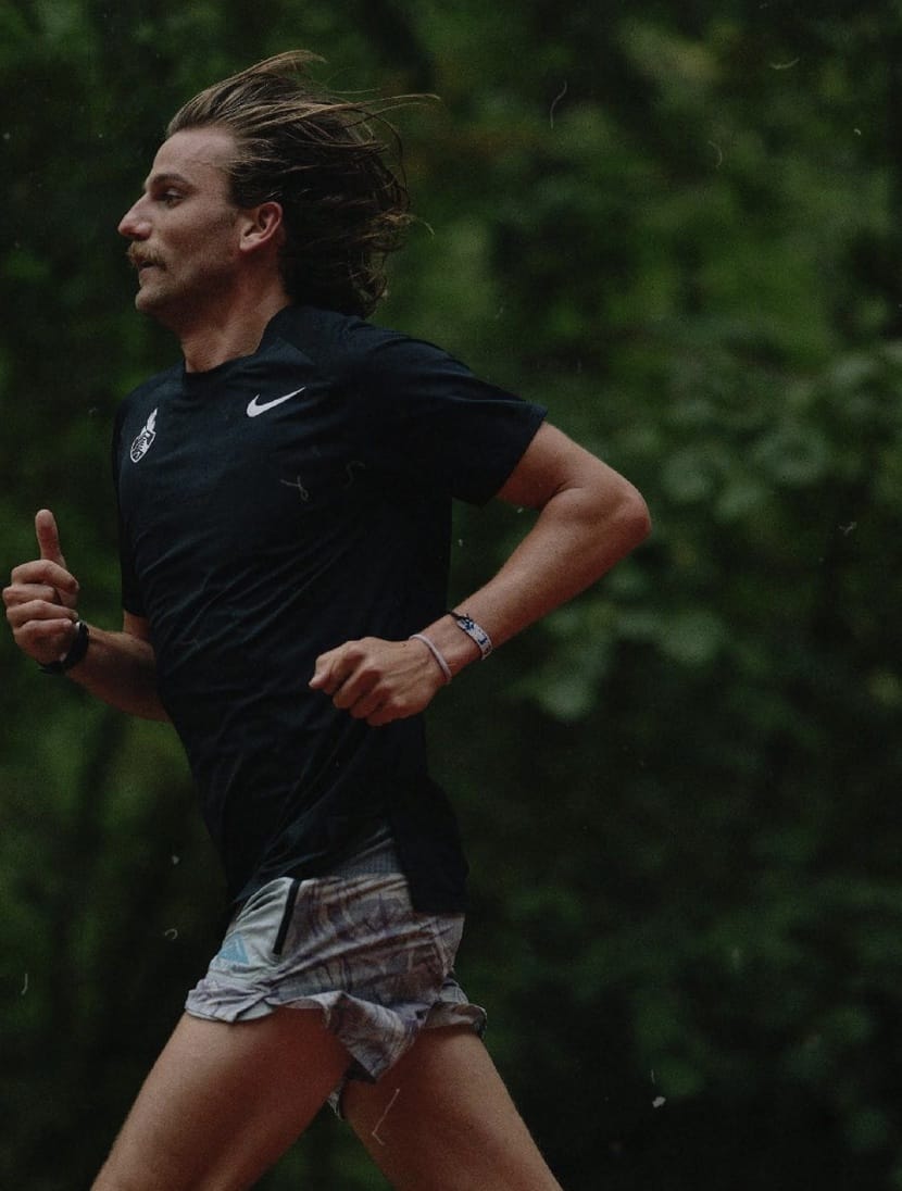 man running in nike gear