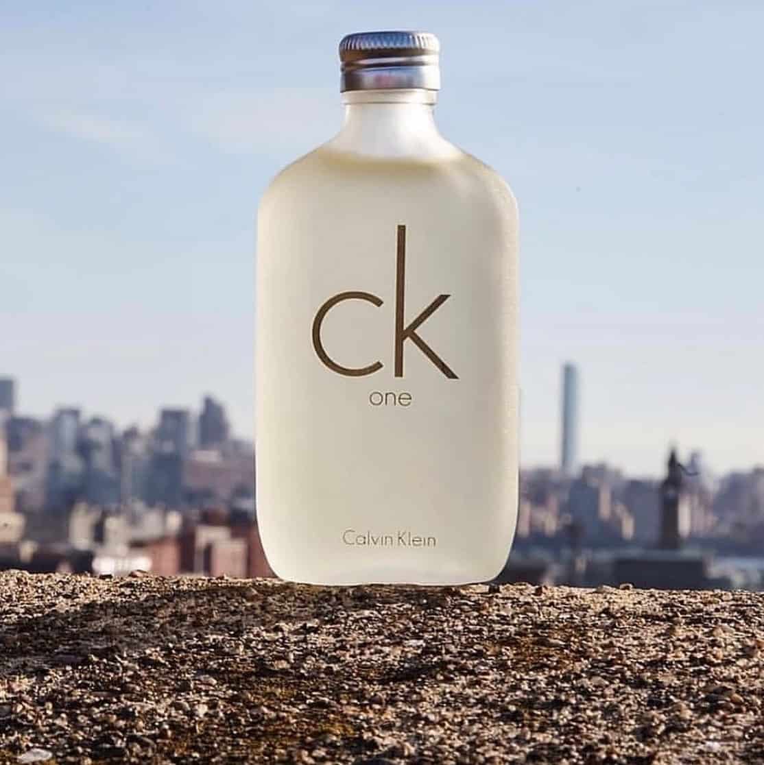 Calvin Klien One with Skyline background