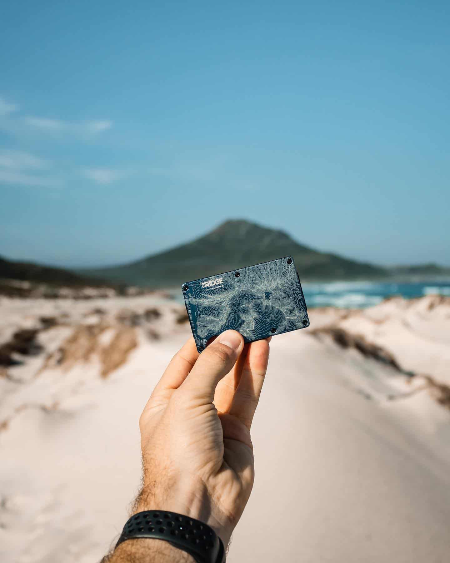 Ridge Wallet with Topographic Design