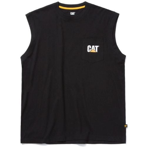 Caterpillar Trademark Sleeveless Pocket Tee