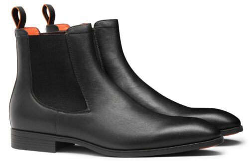 Santoni Leather Chelsea boot