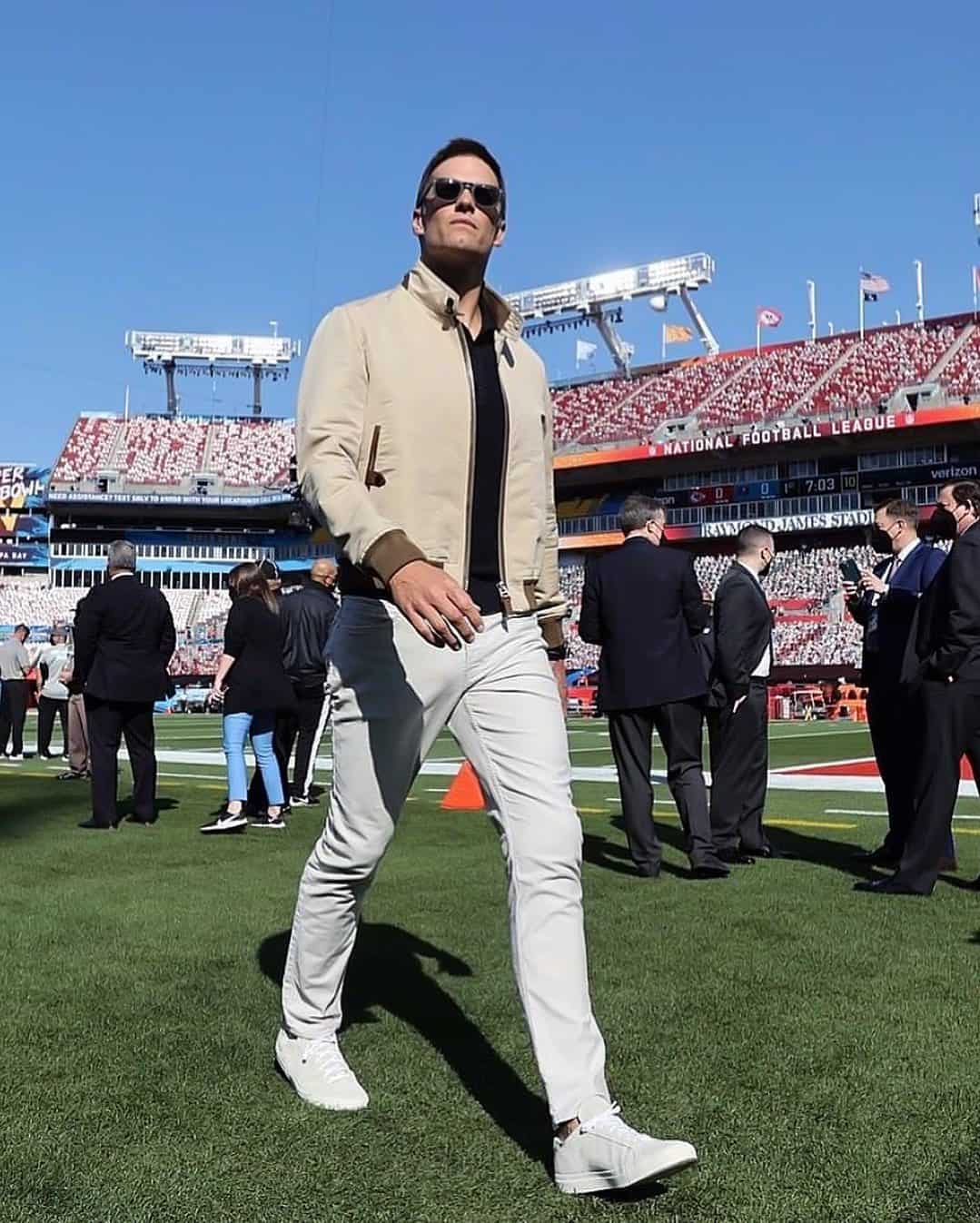 tom brady wore a TOM FORD to Super Bowl LV in Tampa