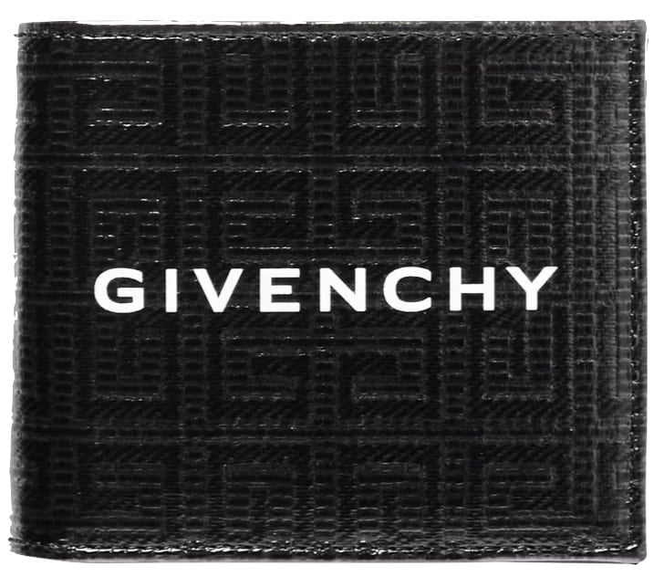 Givenchy black leather logo billfold 