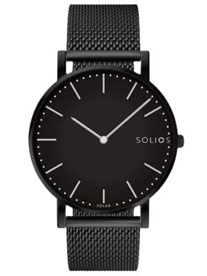 Solios Black Solar Watch