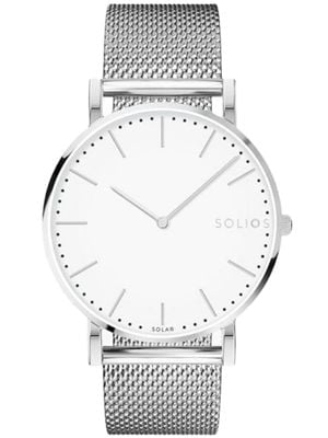 Solios White Solar Watch