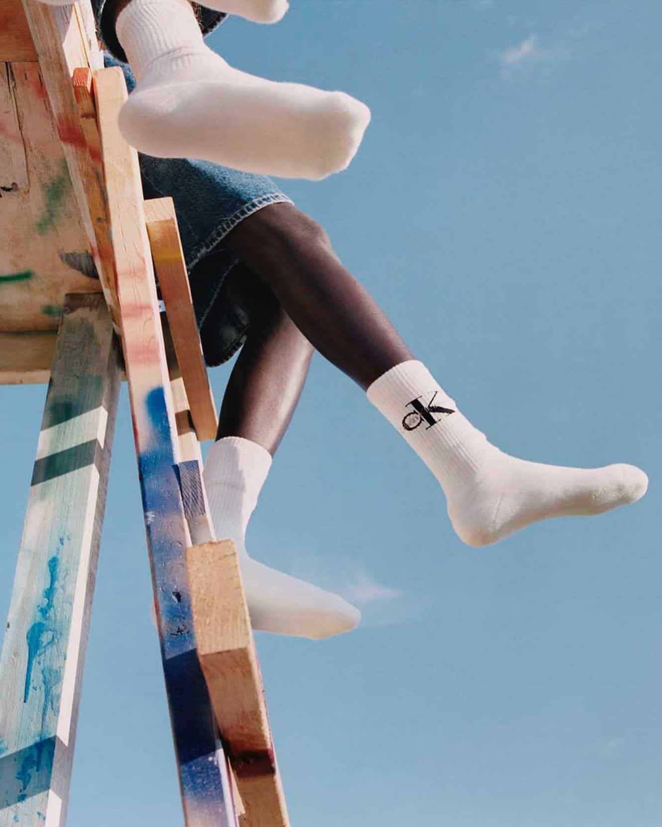 Enjoying The Sun In CK Socks