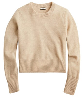 J. Crew Cashmere shrunken crewneck sweater