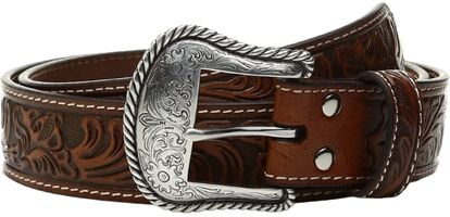 Nocona Floral-Embossed Western Belt