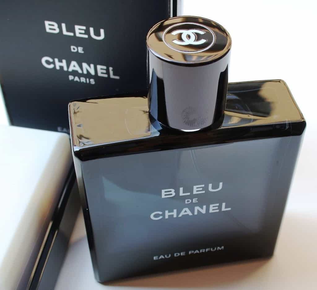 a bottle of blue de chanel Eau De Parfum