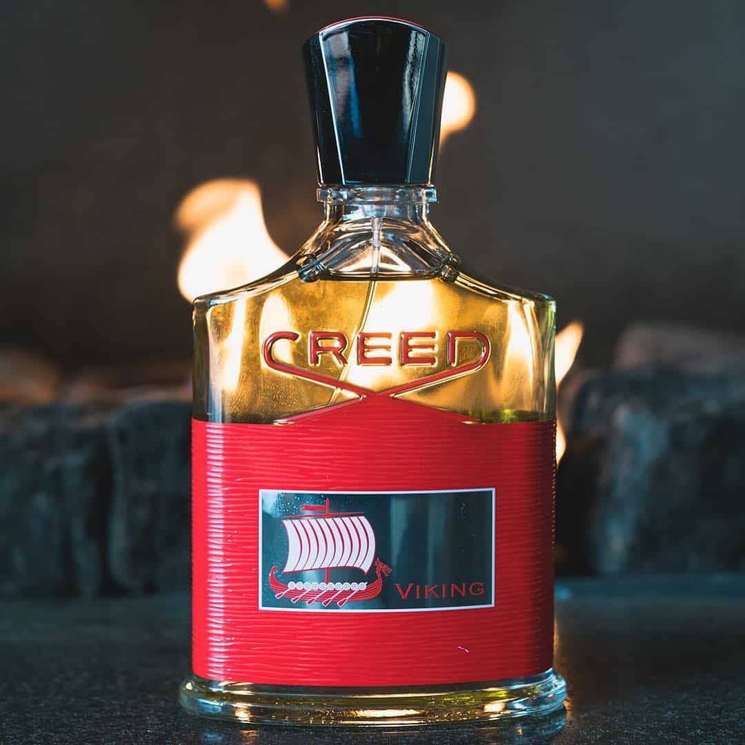 a bottle of creed viking