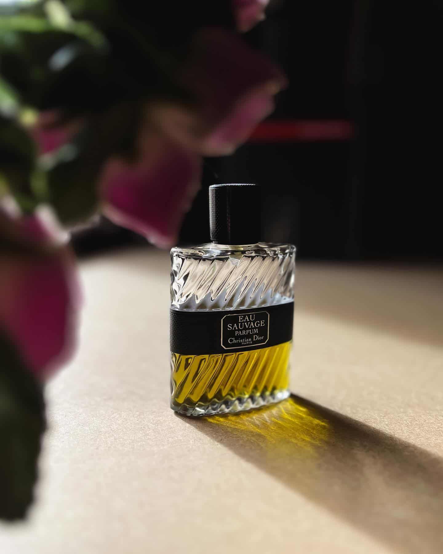 Half empty bottle of perfume