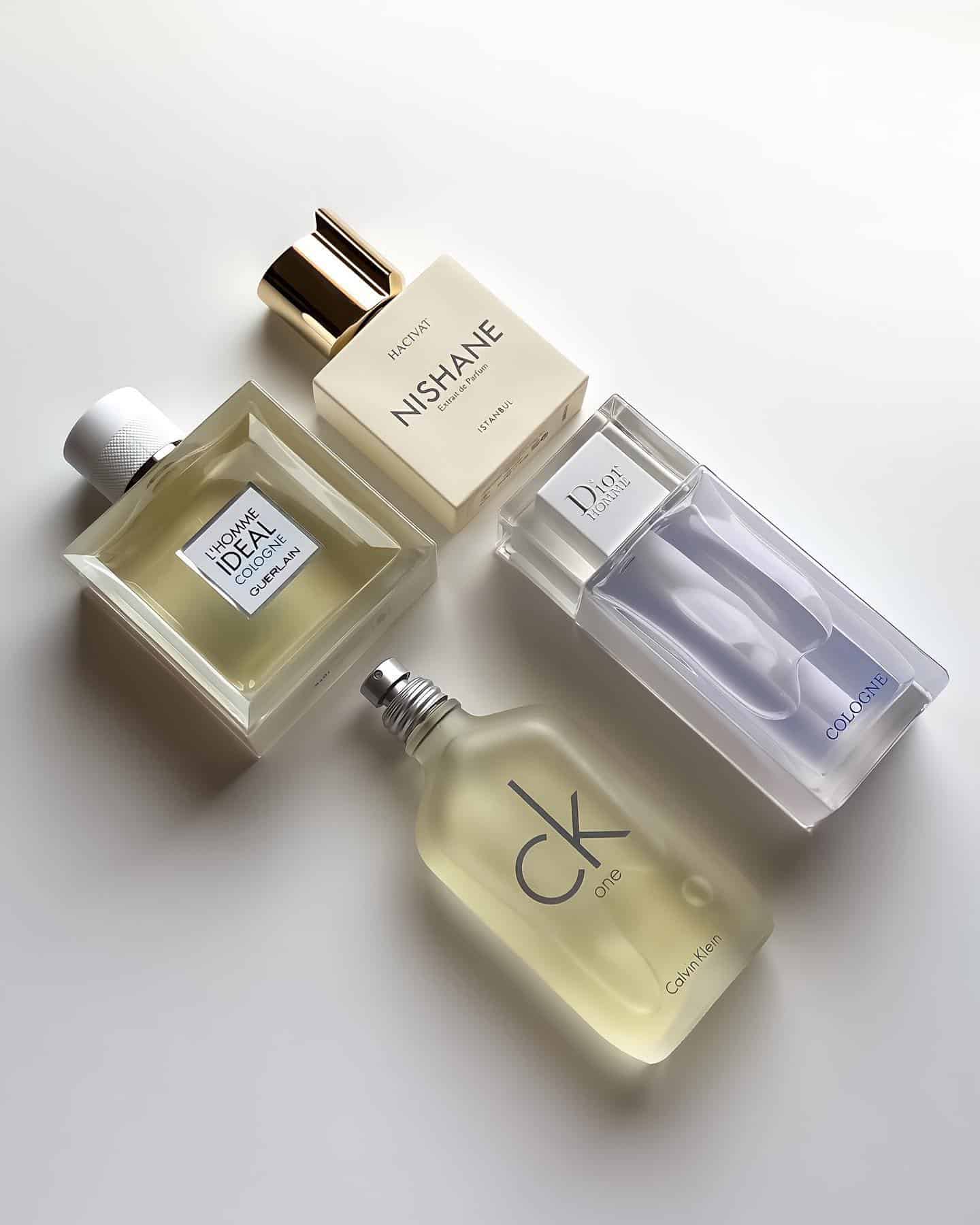 four different kinds of perfumes