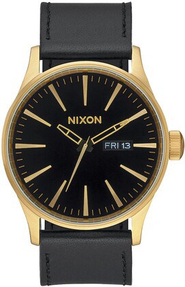 Nixon Sentry Leather Watch