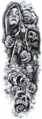 Pinone Full Arm Temporary Tattoo
