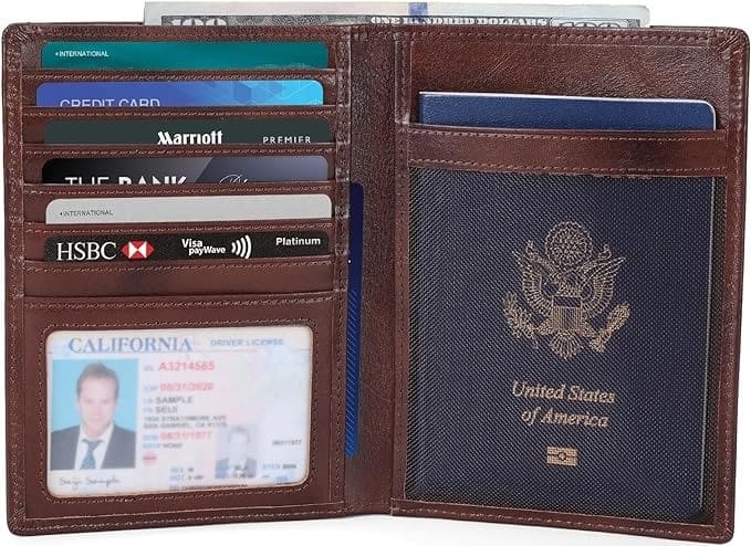 Polare Leather Passport Wallet