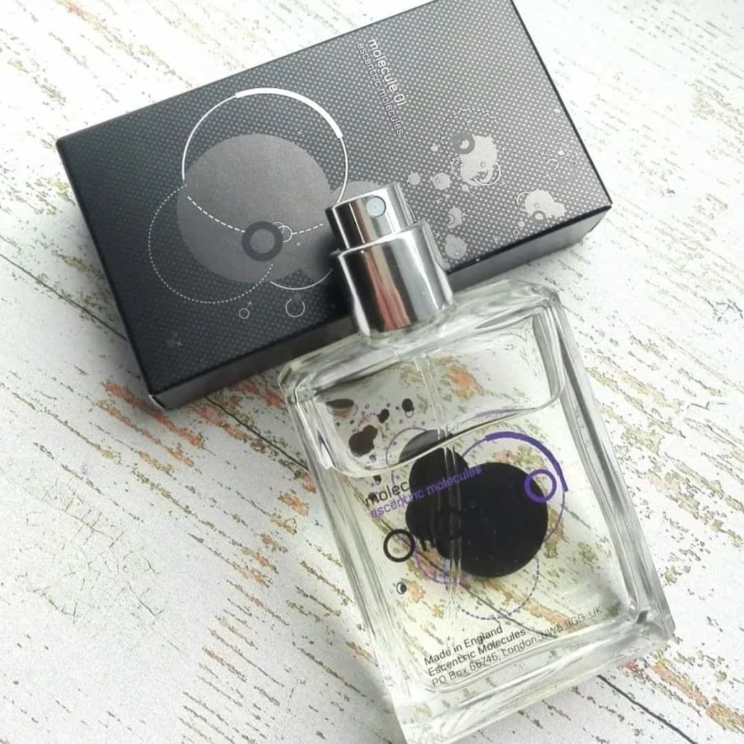 a bottle of Escentric Molecule 01 and its box