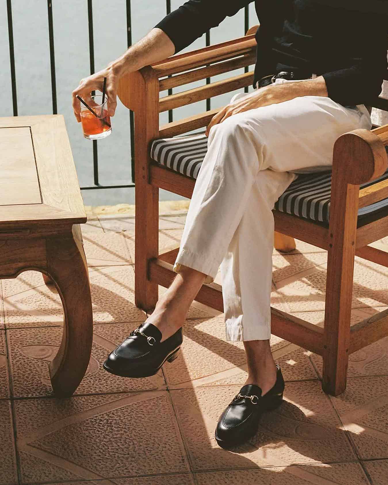 a man having a drink