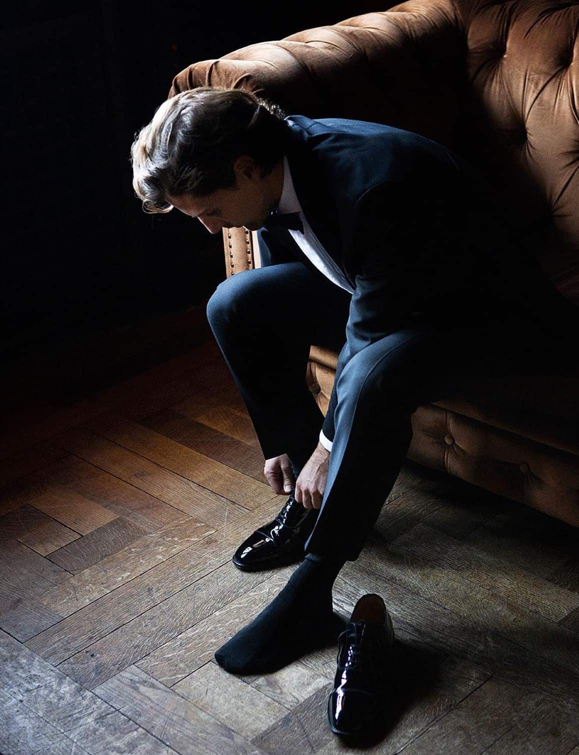 a man wearing a classic oxford shoes
