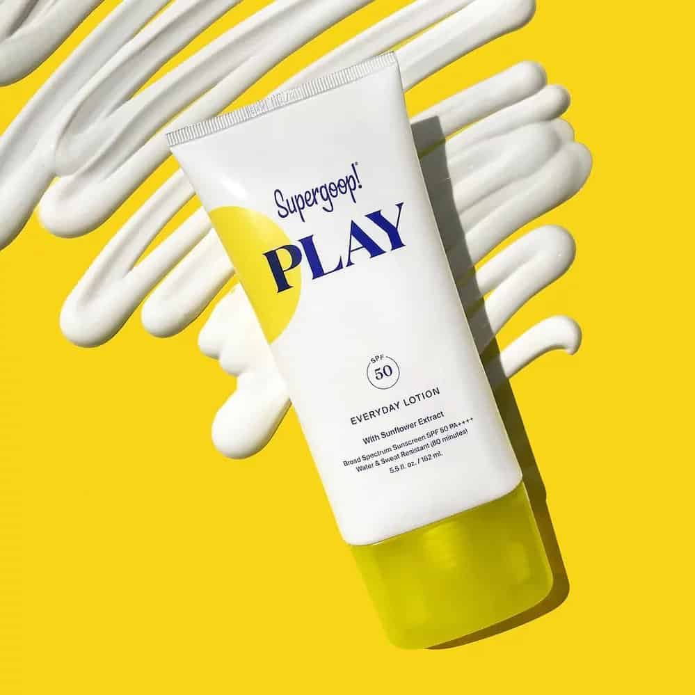 a tube of supergoop play sunscreen