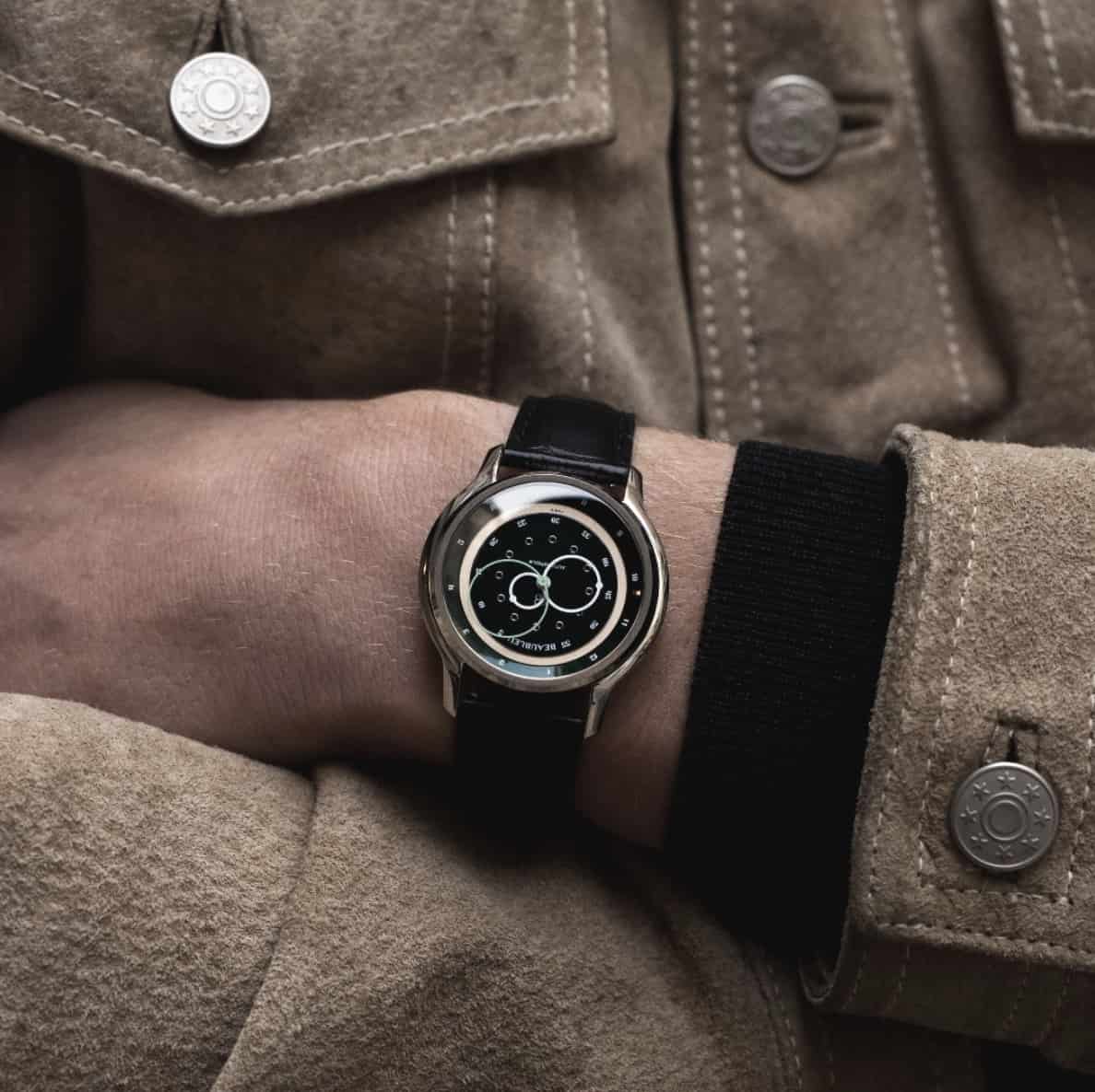 close up of a beaubleu watch 