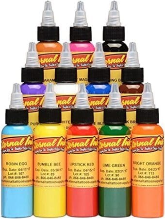 Eternal Authentic Tattoo Ink 12 Color Sample Set
