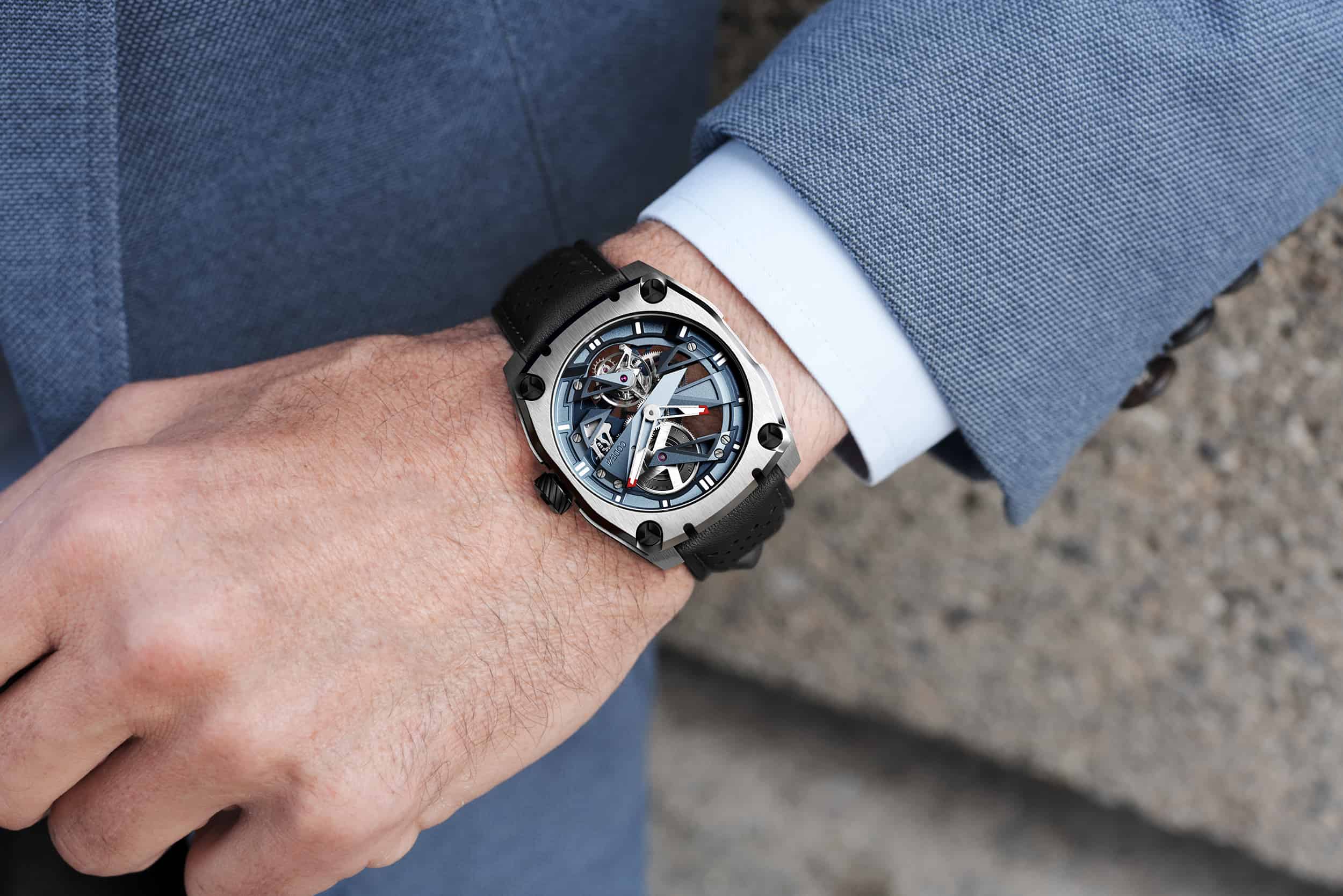 close up of CODE41 tourbillon watch