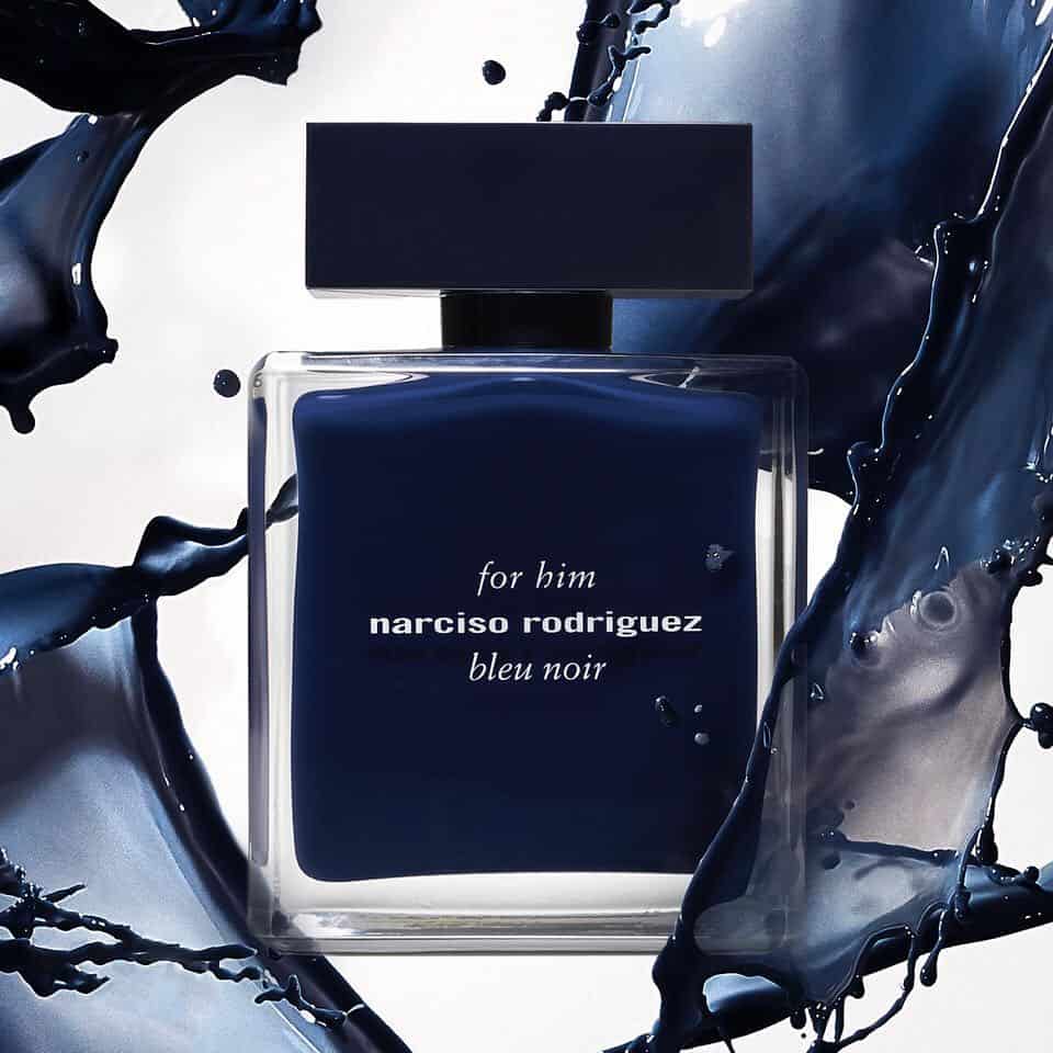 a bottle of narciso rodriguez blue noir for him