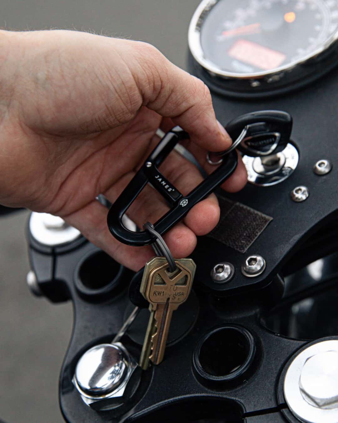 motorcycle key in the ignition