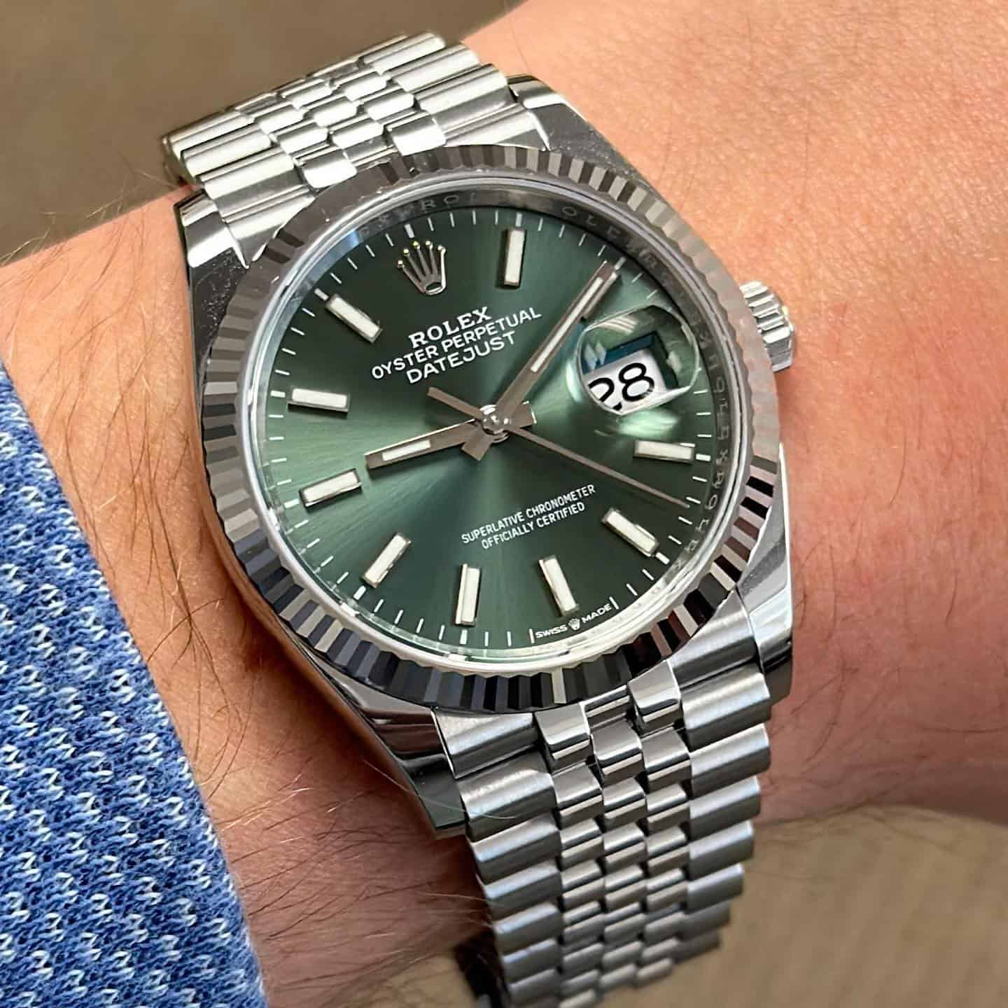 a rolex oyster perpetual datejust 36 watch