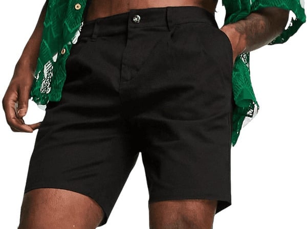 ASOS DESIGN Pleated Chino Shorts