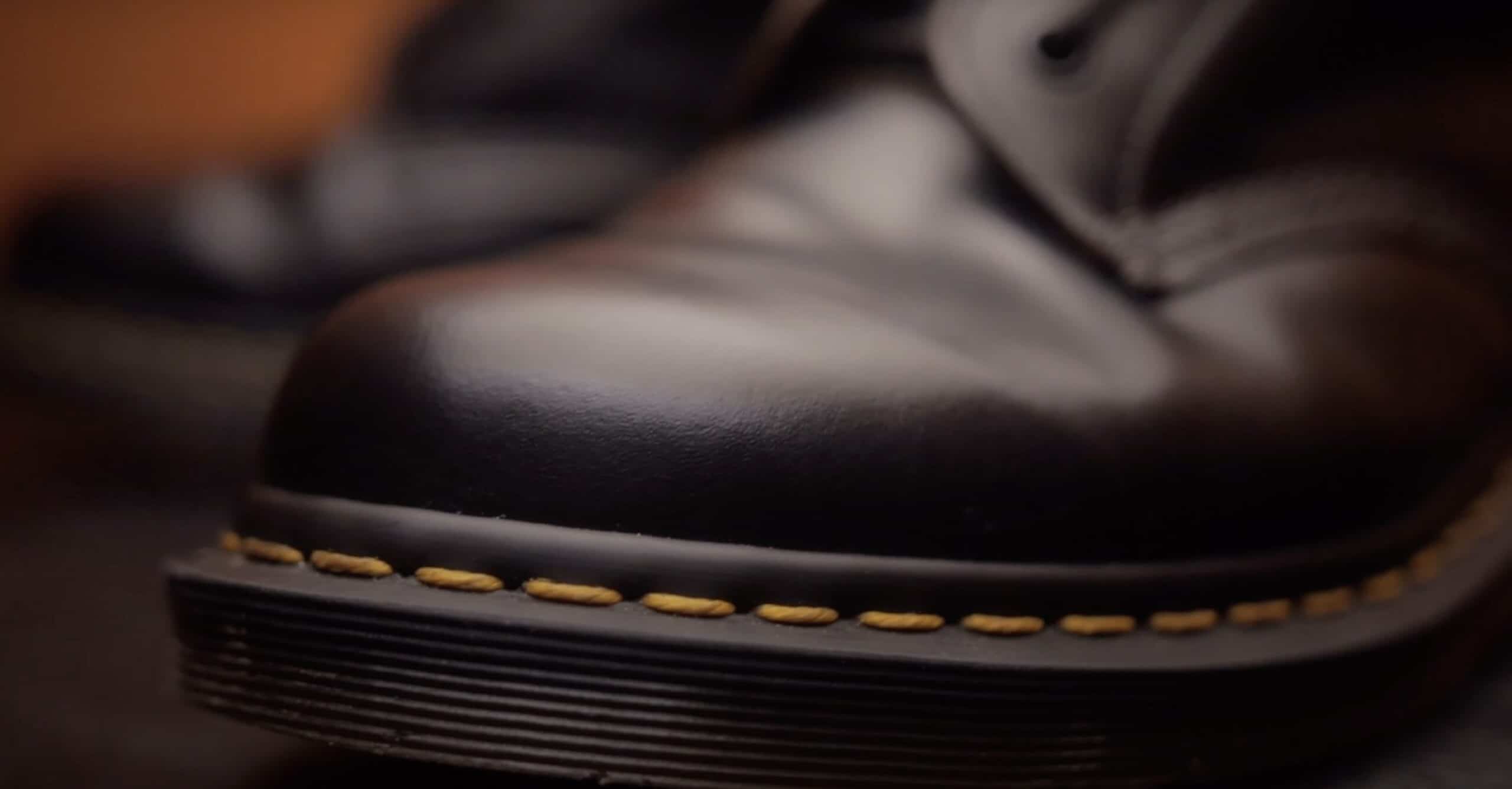 Close up of Dr Martens Stitching 