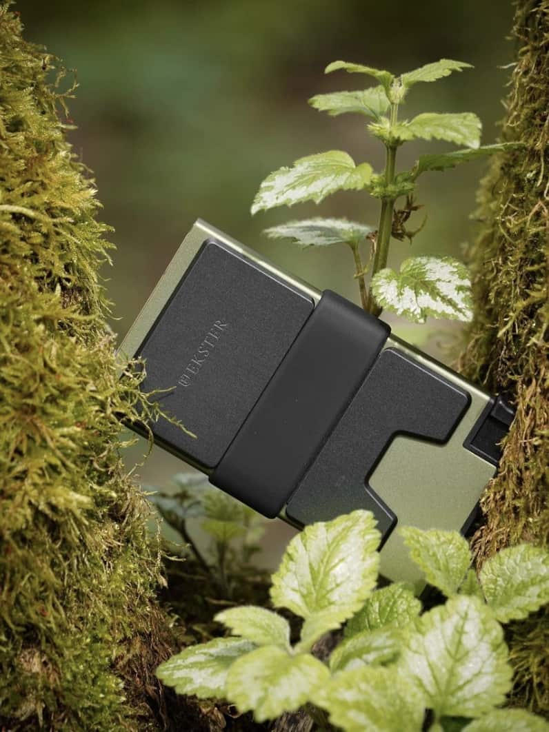 Ekster Wallet on some moss