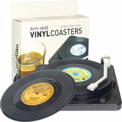Retro Vinyl Record Coasters