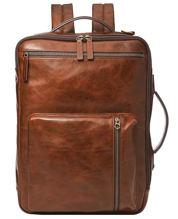 Fossil Buckner Leather Convertible Backpack