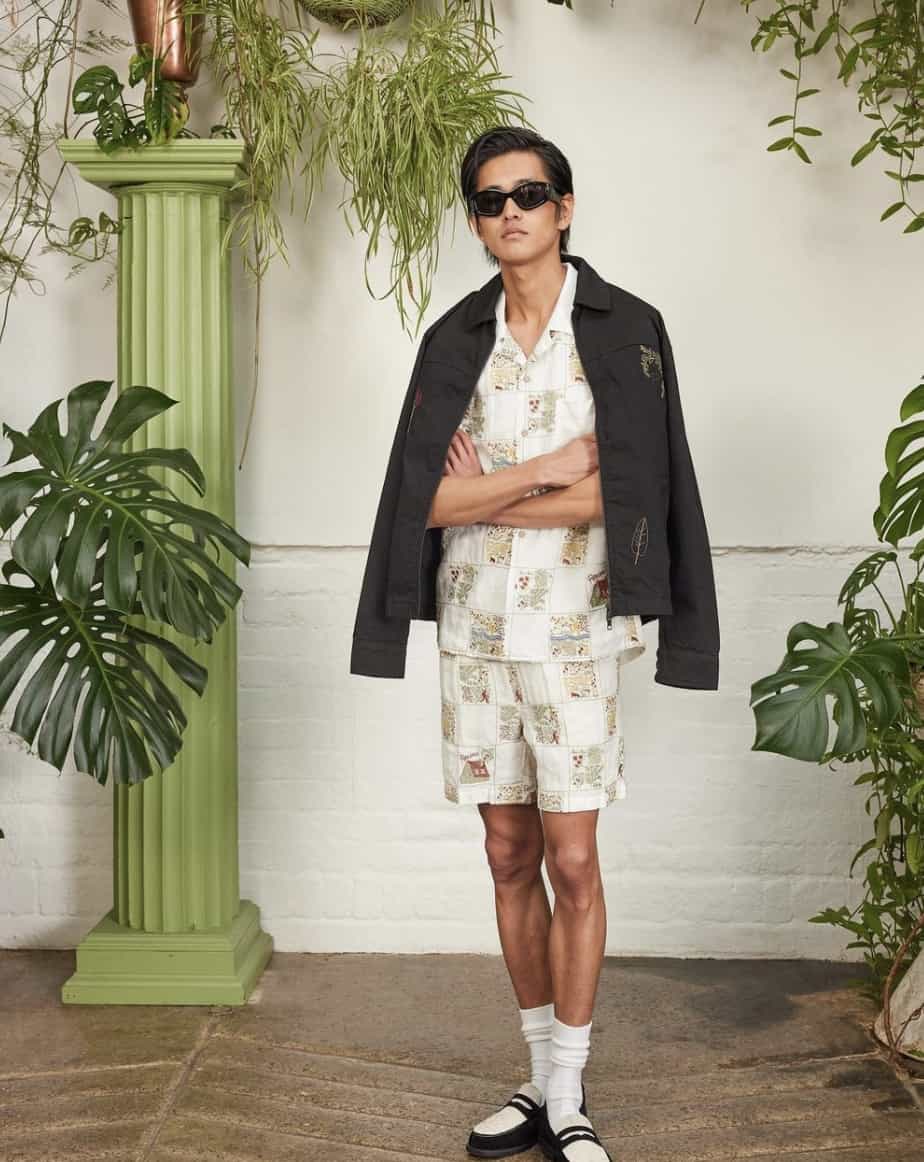 Man modeling Percival clothing