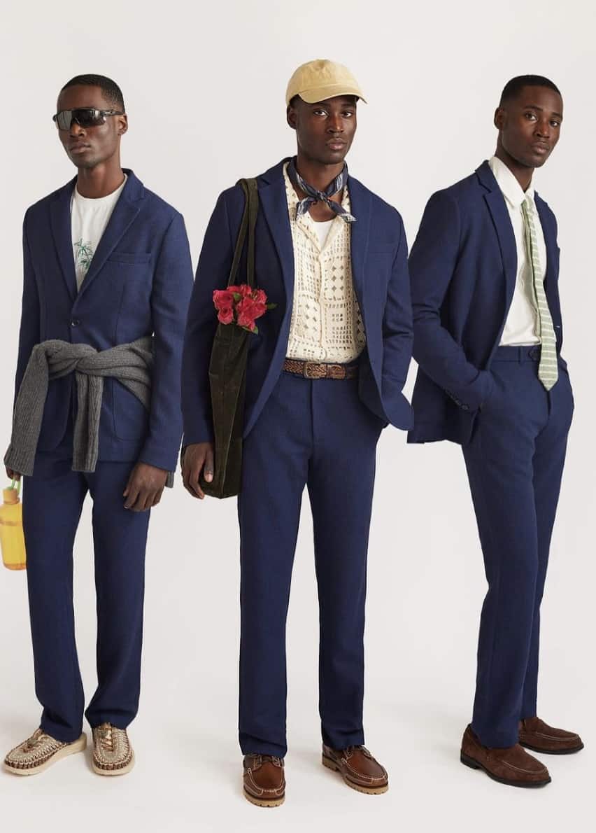 Man modeling Percival clothing