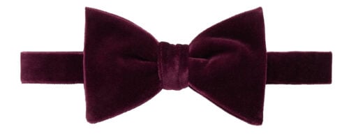 RALPH LAUREN PURPLE LABEL Pre-Tied Cotton-Velvet Bow Tie