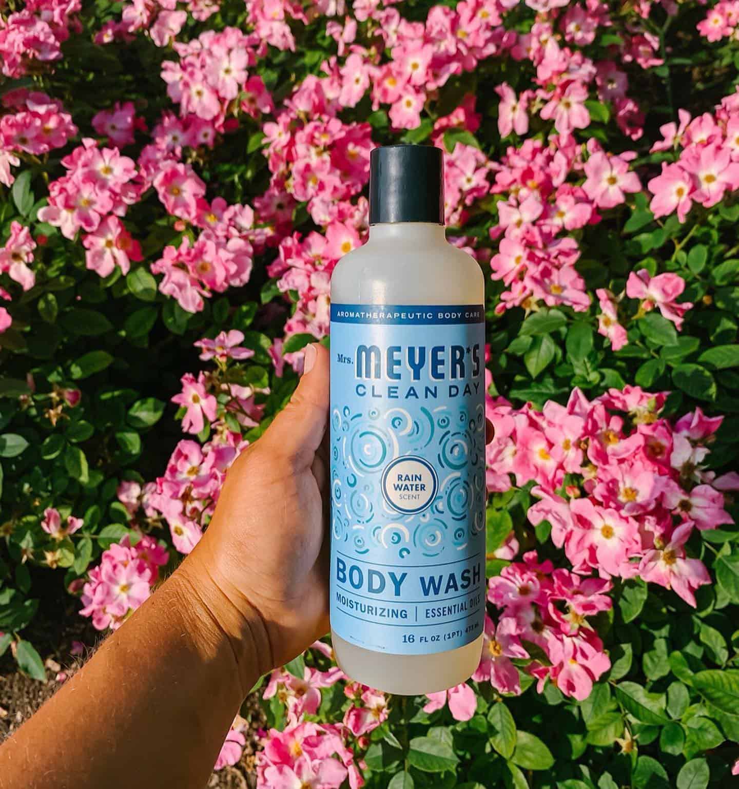 rain water scent body wash from Mrs Meyer's
