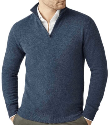Luca Faloni Pure Cashmere Zip-Up