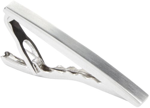 Moss Bros Silver Brushed Tie Clip