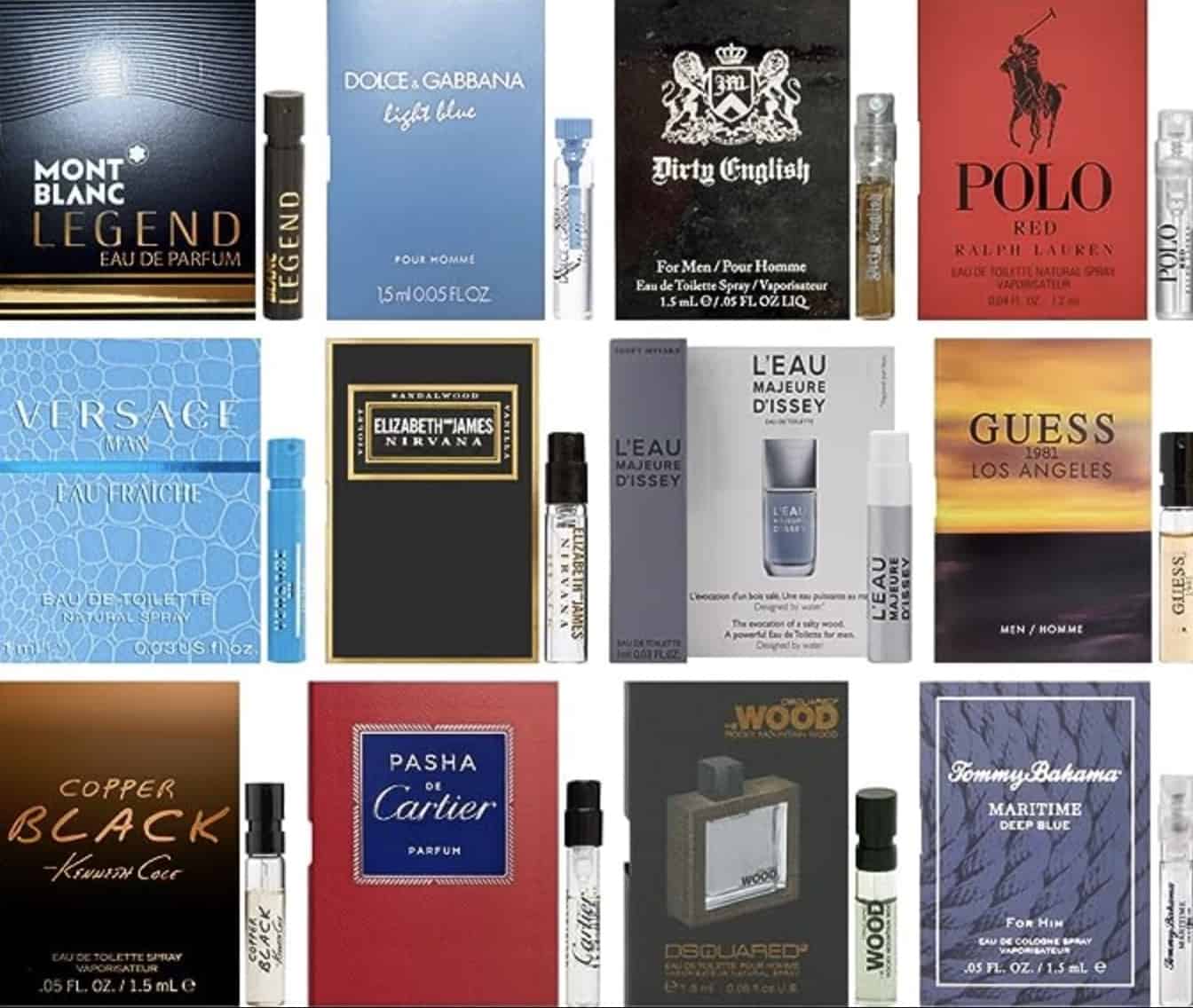 various cologne samples