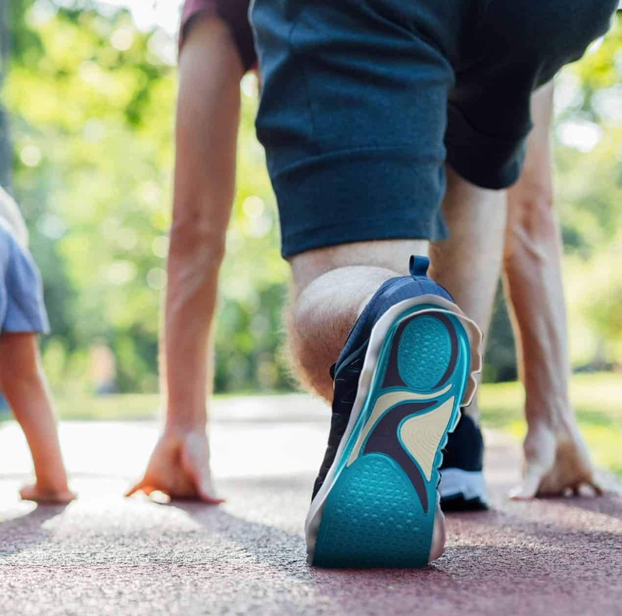 man getting ready to run