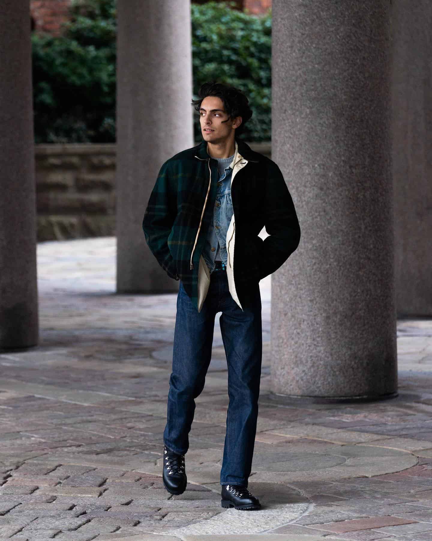 man wearing a pair of hiking boots