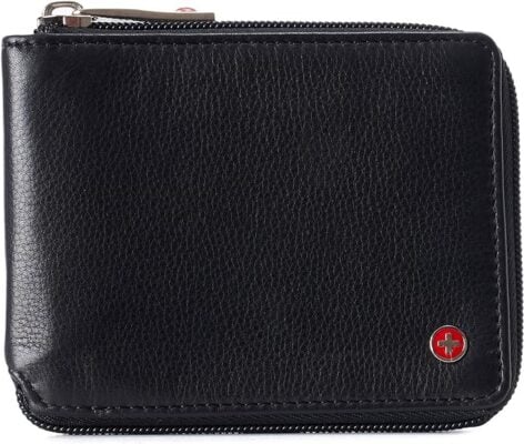 Alpine Swiss Logan Zipper Bifold Wallet