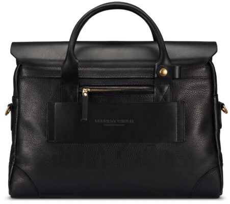 Bennett Winch black Leather briefcase