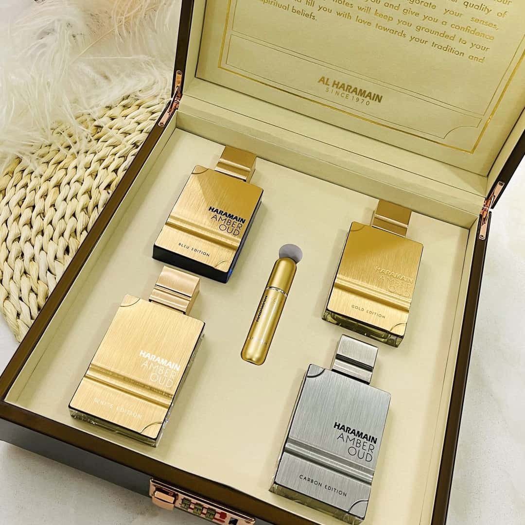 a set of amber oud by al haramain
