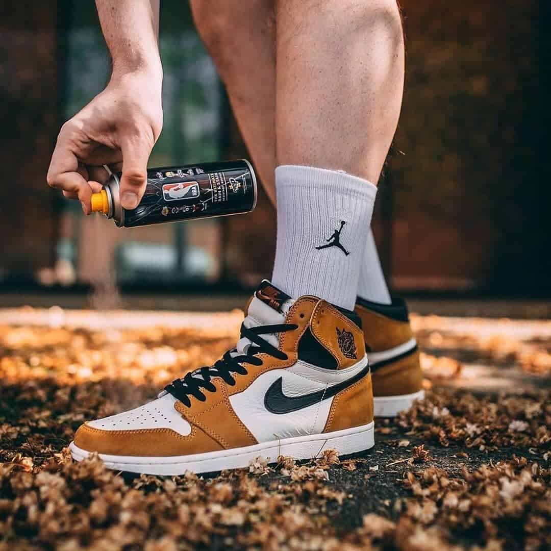 protecting a pair of high top sneakers with crep protect