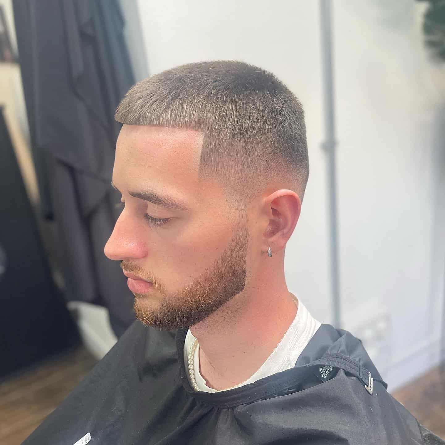 man with skin fade 6 cut on top haircut