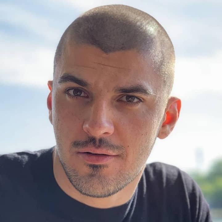 man with a butch haircut