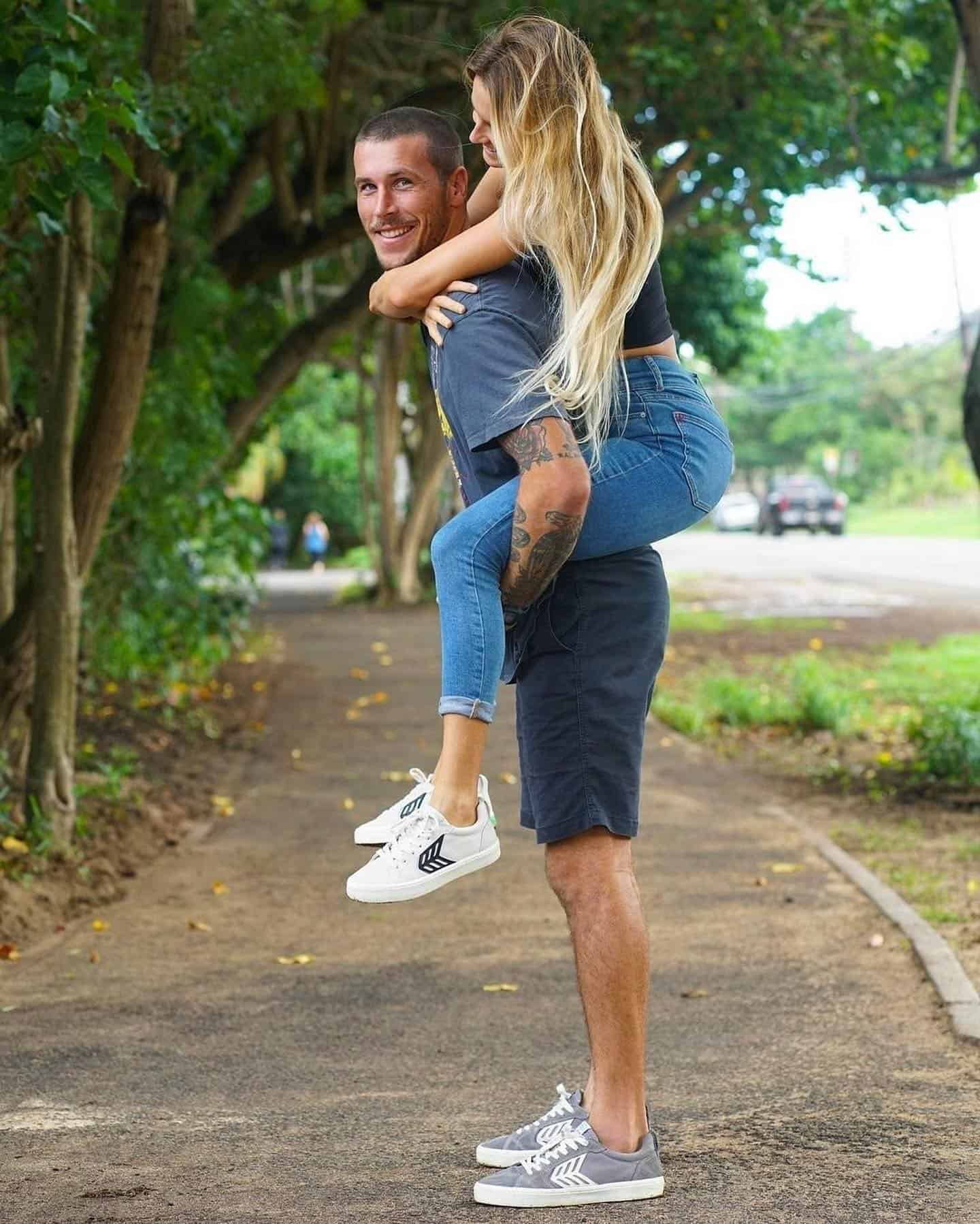 man giving a piggyback ride to a woman